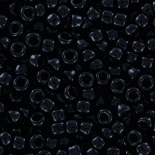 Toho seed beads 8/0 round Opaque Jet - TR-08-49
